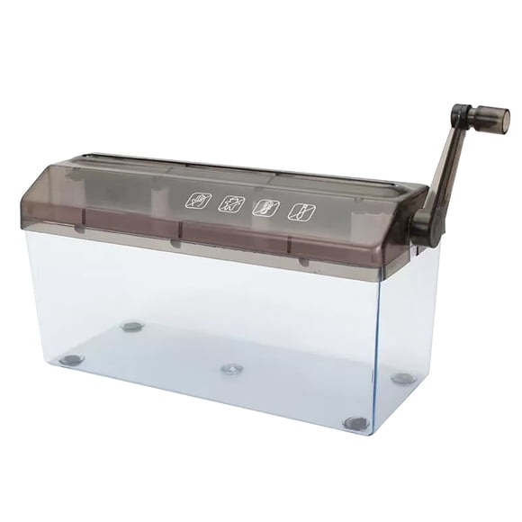 Mini Manual Paper Shredder, Portable Non-Power Desktop Shredding Tool, High Security Document Destroyer with 3L Window Bin for Home Office Use