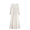 thumbnail image 1 of Gspmoly Robes d'Été pour Femmes, Robe Décontractée pour Femmes à la Mode, Robe à Col Rond à Manches Longues, Robe Longue à Taille, Robes de Cocktail pour Femmes Économies, 1 of 6