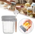 thumbnail image 1 of Food Storage Containers Oats Containers with Lids and Spoon Glass Oats Containers Breakfast Containers Oats Jars for Yogurt Chia Meal Prep, 1 of 9