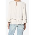 thumbnail image 2 of TheMogan Women's S~XL Puff Long Sleeve Shirred Drop Waist Chiffon Ruffle Peplum Blouse, 2 of 7
