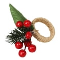 thumbnail image 2 of Agiferg Christmas Decoration Napkin Ring Simulation Flower Decoration Home Napkin Ring, 2 of 2