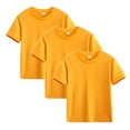 thumbnail image 1 of Plebaso Lot de 3 T-Shirts en Coton pour Enfants, Manches Courtes, Col Rond, Chandails Décontractés Unis Basiques, Hauts pour Unisexe, 1 of 6