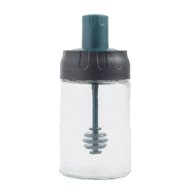 280ml Seasoning Jar Leakproof Moisture-proof Glass Spice Bottle Container with Spoon Stick Brush for Home A Kitchen Tool