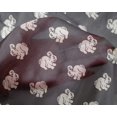 thumbnail image 4 of oneOone Silk Tabby Fabric Rabbit Block Print Fabric By The Yard 42 Inch Wide, 4 of 4