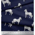 thumbnail image 2 of Soimoi Polyester Crepe Fabric Horse Block Print Fabric by The Yard 42 Inch Wide, 2 of 3