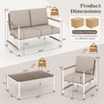 thumbnail image 3 of Costway 8 PCS Patio Furniture Set Patio Loveseat Sofa with 2 Coffee Tables 4 Single Couch, 3 of 7