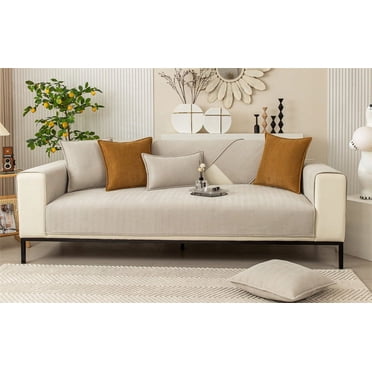 Birdeem Protège-Meubles en Tissu Chenille à Chevrons Housse de Sofa