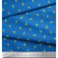 thumbnail image 2 of Soimoi Rayon Fabric Heart & Pizza Slice Food Fabric Prints by Yard 42 Inch Wide, 2 of 3