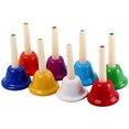 thumbnail image 4 of Jouet Musical Anti-Dérapant Poignées Cloches Frapper Cloches pour Enfants Accessoires d'Instruments de Percussion Léger 8-Note Main Cloche Bébé Éducation Préscolaire, 4 of 6
