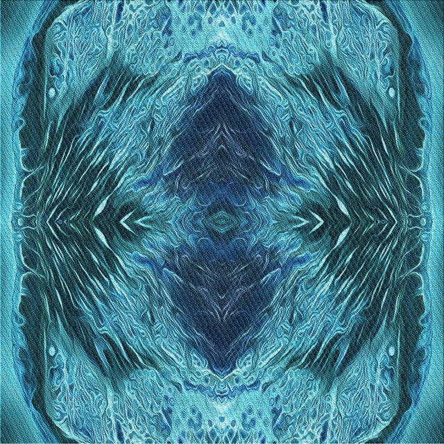Ahgly Company Machine Washable Indoor Square Transitional Bright Turquoise Blue Area Rugs, 8' Square