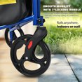 thumbnail image 3 of Déambulateur à 3 Roues Pliable, Roues Rotatives de 7 Pouces et Commande de Frein, Déambulateur à Hauteur Ajustable pour Aînés avec Sac de Rangement, Capacité de 220 Lb, 3 of 8
