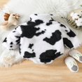 thumbnail image 2 of Combinaison Chaude d'Hiver pour Bébé à Manches Longues, Col Montant, Imprimé Vache, Fermeture Éclair, 2 of 6