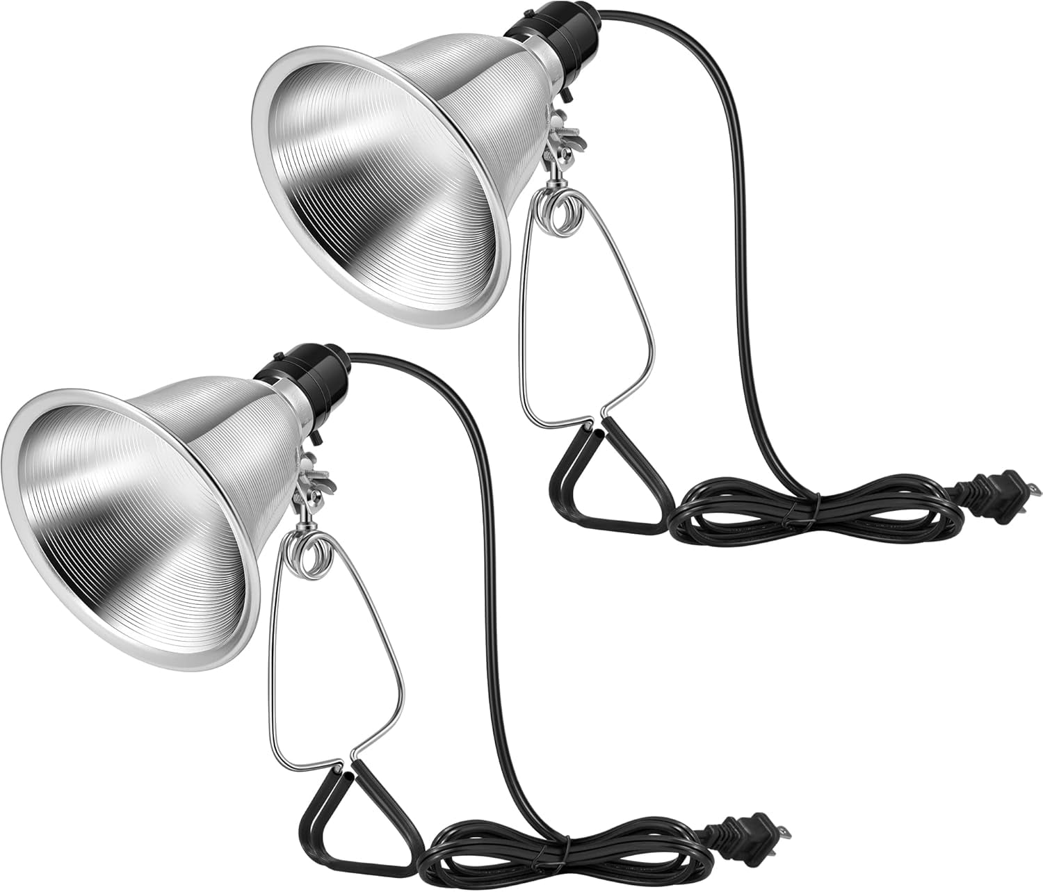 Clamp Lamp Light with Detachable Aluminum Reflector up to Watt E Socket (No Bulb Included) Feet Cord Type A Bulb Only