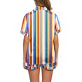 thumbnail image 4 of GDREDA Ensemble de Pyjama pour Femmes 2 Pcs Ensembles de Pyjama pyjamas pour Femmes Tigre Floral Imprimé Graphique Chemise à Boutons à Manches Courtes et Short Ensemble de Pyjama Femmes Ensembles de Pyjama pyjamas Rouge,TTG, 4 of 5