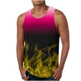 thumbnail image 1 of EGNMCR Tank Tops Men Men Casual Fashion Gradation Printing Pullover Round Neck Sports Tank Tops, 1 of 4