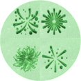 thumbnail image 1 of Ahgly Tapis Rond Lavable en Machine Intérieur Transitionnel Vert Clair, 5 Pieds Rond, 1 of 7
