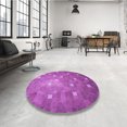 thumbnail image 4 of Ahgly Company Machine Washable Indoor Rectangle Transitional Bright Neon Pink Purple Area Rugs, 2' x 4', 4 of 7