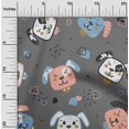 thumbnail image 2 of oneOone Cotton Flex Gray Fabric Kawai Craft Projects Decor Fabric Printed By The Yard 40 Inch Wide-RK, 2 of 5