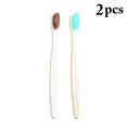 thumbnail image 2 of 2PCS Bamboo Toothbrush Vintage Natural Wood Toothbrush Nylon Bristle Toothbrush, 2 of 10
