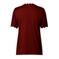 thumbnail image 3 of Haut en Dentelle pour Femmes Col Rond Crochet Manches Courtes - T-Shirt Décontracté d'Été - TTTG-TTTTTG, 3 of 4