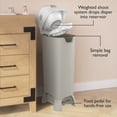 thumbnail image 4 of Foundations Premium Hands-Free Tall Diaper Pail, 4 of 7