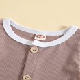 thumbnail image 4 of Bébé Filles Garçons Casual Romper Manches Courtes Boutons Combinaisons Tops, 4 of 8