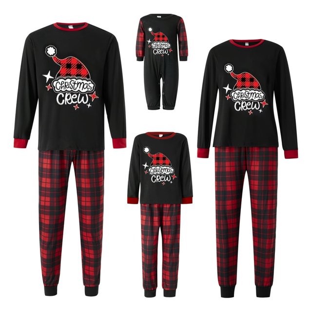 Christmas Family Pajamas Matching Sets Matching Pjs for Adults Kids Holiday Home Family Sleepwear Set