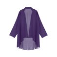 thumbnail image 4 of Loodgao Hauts d'Été pour Femmes Courts Boléros Kimono Cardigans Vestes Boléro en Mousseline Couvre-Robe de Soirée Violet P, 4 of 5