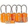 thumbnail image 3 of 6 Pack TSA Approved Travel combination cable Luggage Locks for Suitcases & Backpacks - Orange, 3 of 4
