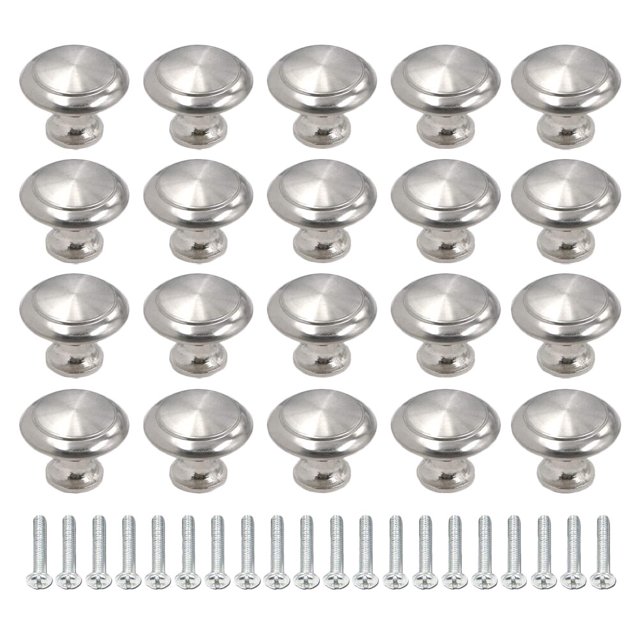 20Pcs Cabinet Knobs Round Brushed Drawer Knobs Modern Cabinet Door Knobs Handles
