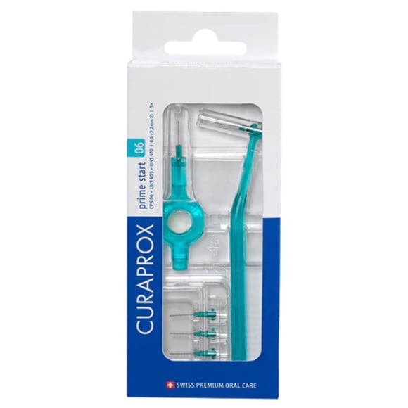 Curaprox CPS Prime Start Set 5 Interdental Brushes & 2 Brush Holders for Kids, Gum Health