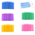 thumbnail image 3 of 100pcs Double Head Disposable Swab Fiber Buds Plastic Sticks Eyebrow Eyelash Make Up Tools, 3 of 8
