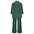 thumbnail image 4 of Miqool 2 Piece Sets for Women Summer Tracksuits Button Down Oversized Shirts and Wide Leg Long Pants Two Piece Lounge Sets Matching Outfits with Pockets, 4 of 6