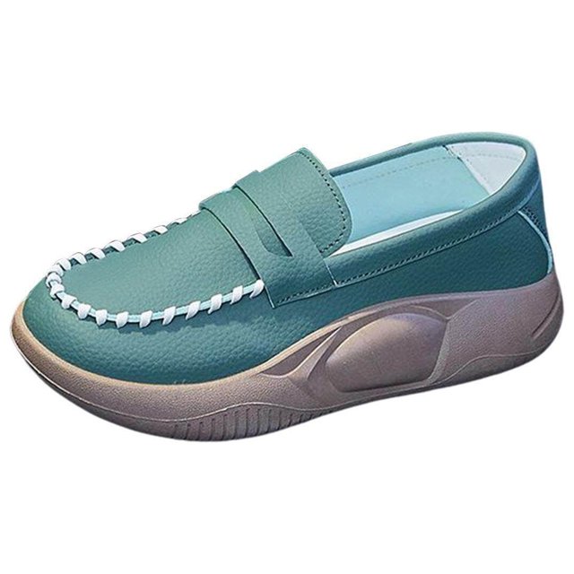 stanreset Chaussures Décontractées pour Femmes Confortables à Enfiler Souples pour le Travail Décontracté pour la Marche Intérieure Extérieure Vert 40