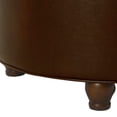 thumbnail image 4 of Leatherette Upholstered Wooden Ottoman with Tufted Lift Off Lid Storage, Brown, 4 of 4