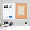 thumbnail image 4 of Tableau Blanc et Panneau d'Affichage en Liège 35 x 24 Pouces, Tableau Blanc Effaçable à Sec Magnétique avec Cadre en Aluminium, 4 of 7