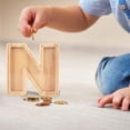 thumbnail image 4 of WRKEKC Clearance Personalized Wooden Name Money Box Wooden Deposit Box Twenty Six English Letters, 4 of 5