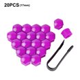 thumbnail image 3 of Maytalsory 20 Pieces Car Wheel Nut Caps Auto Hub Screw Cover Replacement Dust-proof Purple 17mm 1Set, 3 of 6