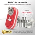 thumbnail image 4 of Kitchen Mama Mini Plus Rechargeable Electric Can Opener: Compact Design, USB-C Charging, Hands-Free, Auto Shut-Off, Smooth Edge Cutting - Perfect for Seniors, Home, and Travel, 4 of 6