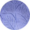 thumbnail image 1 of Ahgly Company Tapis Rond Lavable en Machine Intérieur Transitionnel Bleu Denim, 7 Pieds Rond, 1 of 7