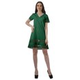 thumbnail image 2 of Moomaya Short Sleeve Tunic Womens Cocktail Dresses Solid Cotton Flex Dress, 2 of 5