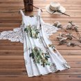 thumbnail image 4 of EGNMCR Robes d'Été Femmes Tendance 2024 Femmes Vintage Sans Manches Grande Taille Bohème à Imprimé Floral Robe Maxi, 4 of 9