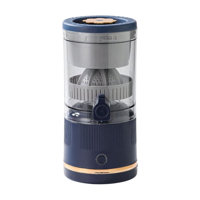 HOARBOEG Portable Automatic Separation Juicer, USB Rechargeable Citrus Squeezer for Orange Lemon Grapefruit, 9.25" Compact Blue Juice Extractor