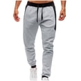 thumbnail image 2 of AherBiu Sweatpants For Men Fleece Lined Drawstring Elastic Waisted Straight Leg Pants With Pockets Casual Gym Workout Trousers, 2 of 6