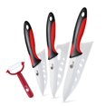 thumbnail image 1 of 3-Piece Ceramic Knife Set with Covers-Sharp White Blade Rust Proof Kitchen Knives Stain Resistant Household Vegetables Slicing Tool, 1 of 5