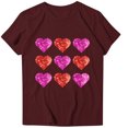 thumbnail image 2 of TIMIFIS T-Shirts pour Femmes Saint-Valentin Été Décontracté Manches Courtes Col Rond T-Shirts Mode Imprimé Cœur d'Amour Tee Shirt, 2 of 4