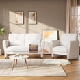 thumbnail image 4 of Bingirl Modern Boucle Accent Chair - Plush Upholstered, Perfect for Living Room, Beige Color, 4 of 7