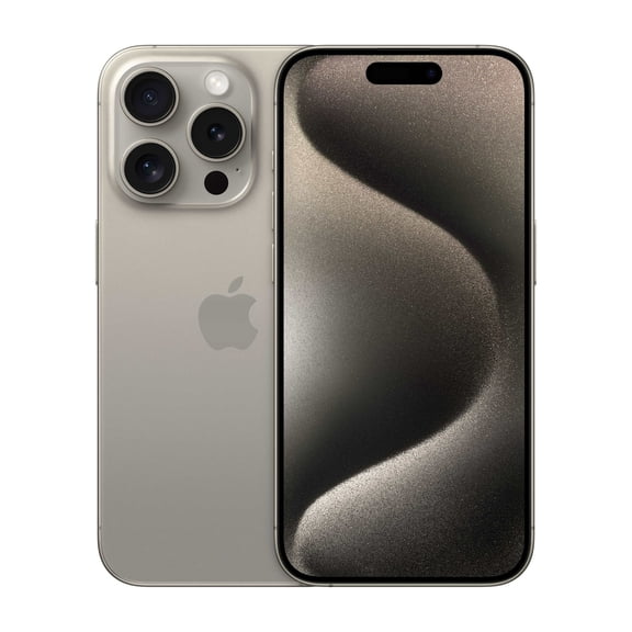 Restauré Apple iPhone 15 Pro Entièrement Déverrouillé Titane Naturel 128 Go - Excellent (Certifié Remis à Neuf)