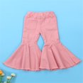 thumbnail image 4 of Kids Girls Pants Ripped Flare Pants Elastic Waist Hollow Out Trousers, 4 of 6