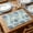 Mucolor, variant on Dvkptbk 4 Styles Coastals Placemats Nautical Seahors Turtle Seashell Starfishs Corals Print Heatresistant Table Mats for Dining Table Decor